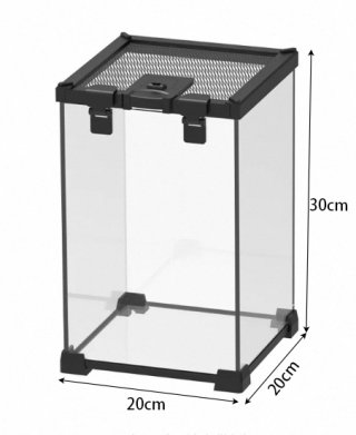 爬虫類飼育、両生類飼育ケージ自社オリジナルガラスケージ20x20x30CM