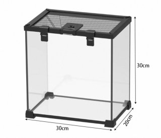 爬虫類飼育、両生類飼育ケージ自社オリジナルガラスケージ30x20x30CM