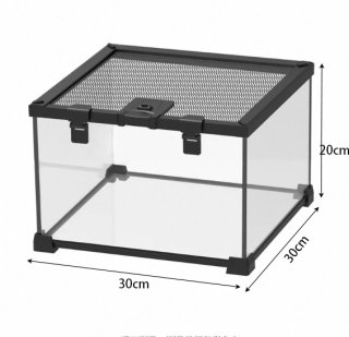 爬虫類飼育、両生類飼育ケージ自社オリジナルガラスケージ30x30x20CM